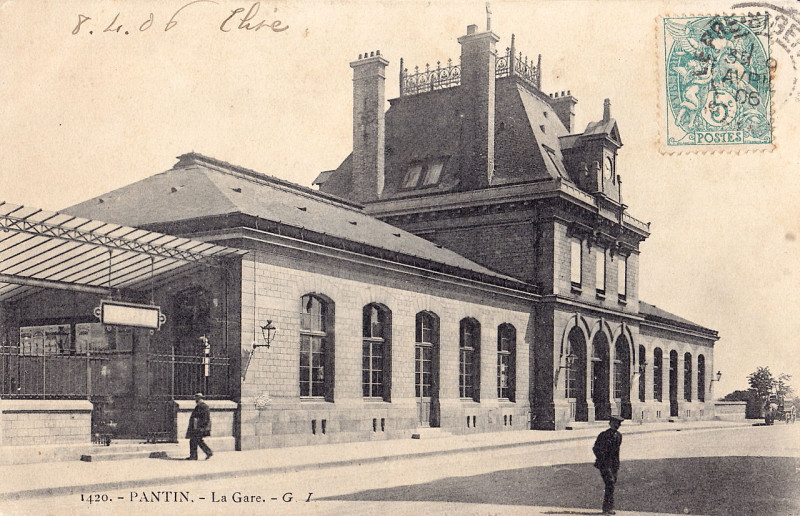 Carte postale ancienne Gi 1420 - Pantin - La Gare