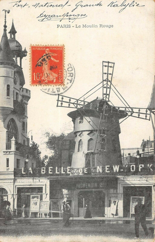 Carte postale ancienne Le Moulin Rouge à Paris 18e