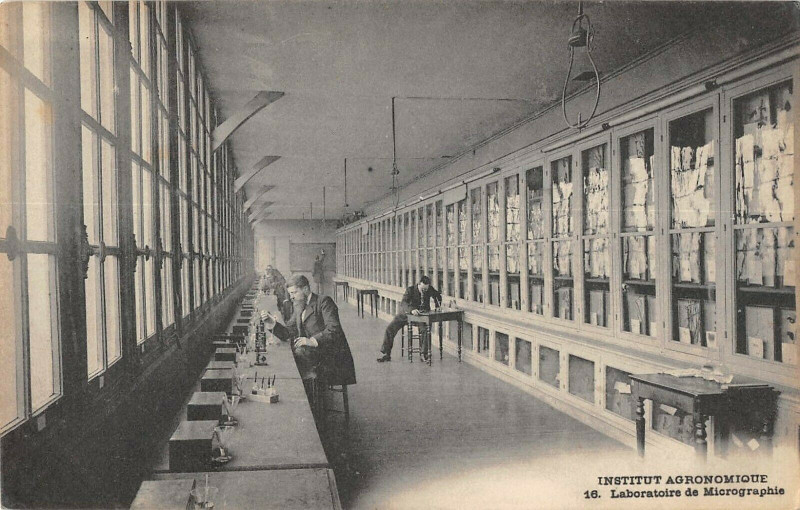 Carte postale ancienne Paris Ve Institut Agronomique Laboratoire De Micrographie à Paris 5e