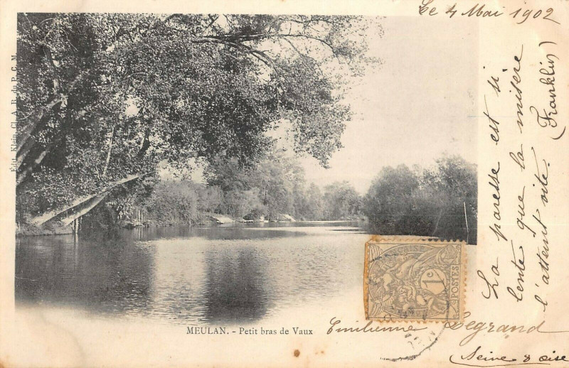 Carte postale ancienne Meulan Petit Bras De Vaux