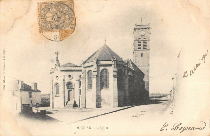 Carte postale ancienne Meulan Eglise