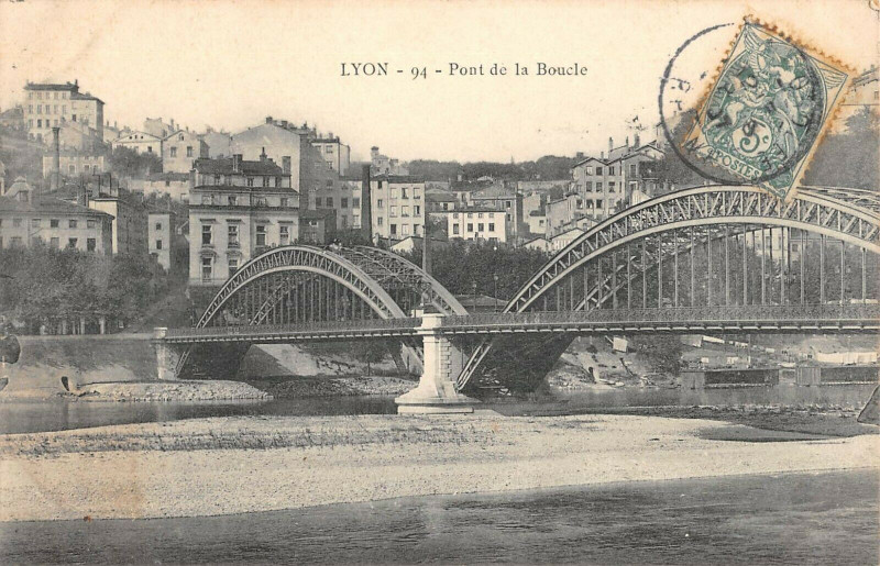 Carte postale ancienne Lyon Pont De La Boucle à Lyon
