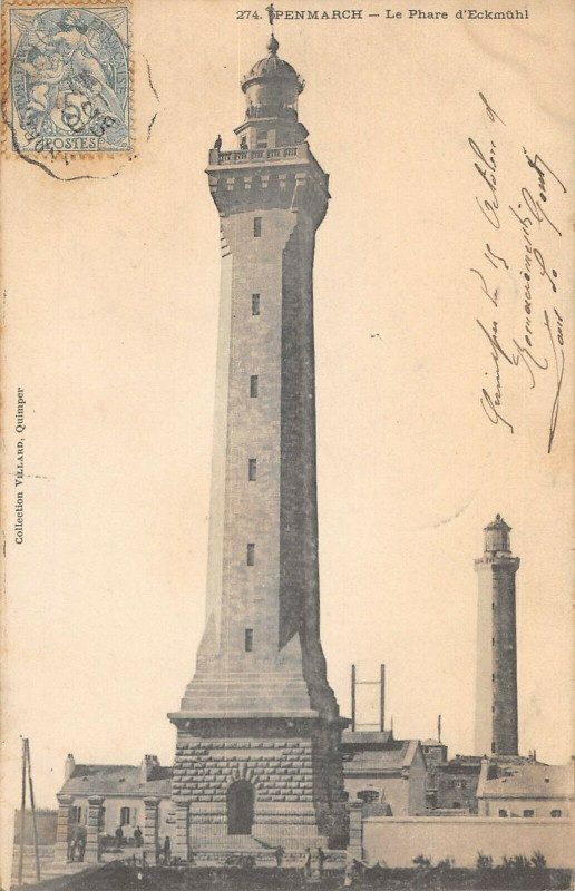 Carte postale ancienne Penmarch Le Phare D'Eckmuhl à Penmarch