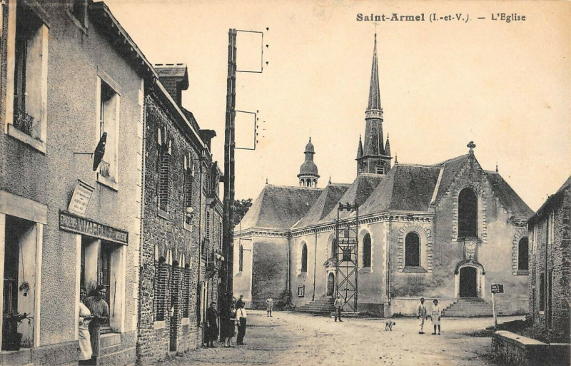 Carte postale ancienne L'Eglise à Saint-Armel