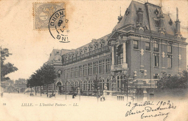 Carte postale ancienne Lille Institut Pasteur à Lille