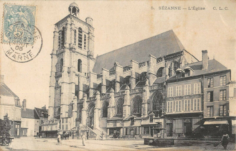 Carte postale ancienne Sezanne Eglise à Sézanne