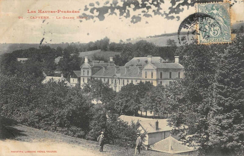 Carte postale ancienne Capvern Le Grand Hotel à Capvern