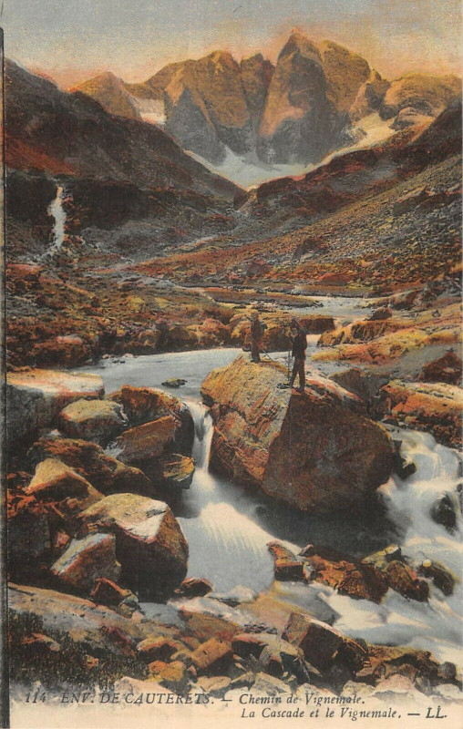 Carte postale ancienne Env.de Cauterets Chemin De Vignemale à Cauterets