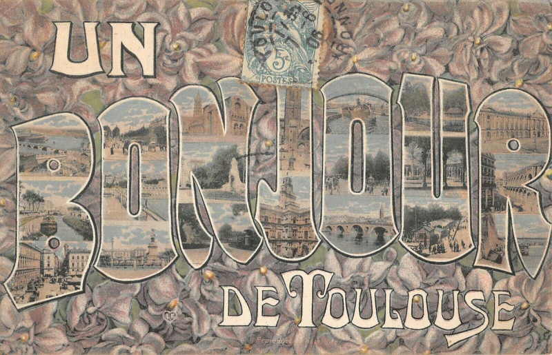 Carte postale ancienne Un Bonjour De Toulouse à Toulouse