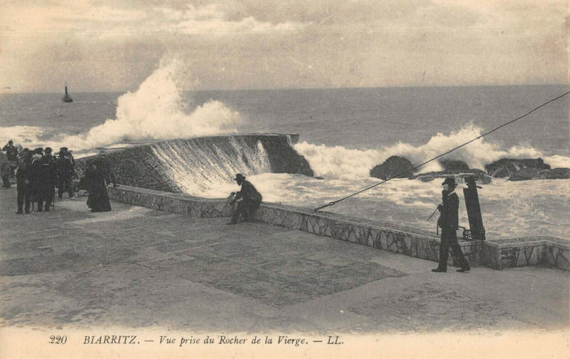 Carte postale ancienne Biarritz Vue Prise Du Rocher De La Vierge à Biarritz