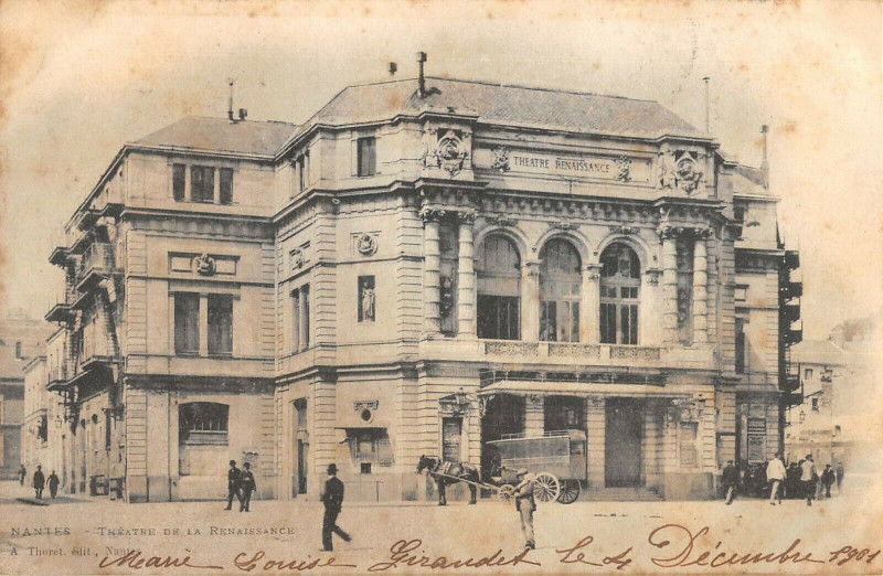 Carte postale ancienne Nantes Theatre De La Renaissance à Nantes
