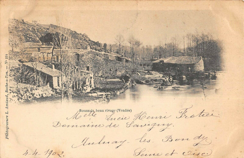 Carte postale ancienne Boussais Beau Rivage Vendee