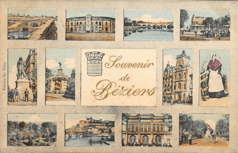Carte postale ancienne Beziers Souvenir De à Béziers