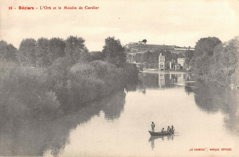 Carte postale ancienne Beziers L'Orb Et Le Moulin De Cordier à Béziers