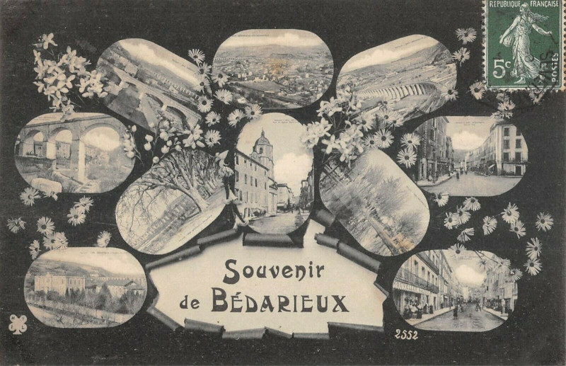 Carte postale ancienne Bedarieux Souvenir De à Bédarieux