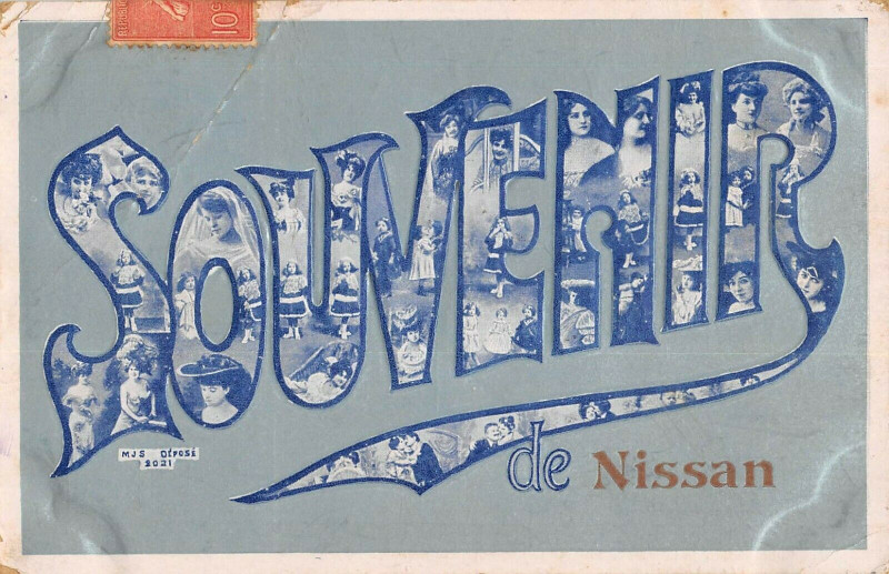 Carte postale ancienne Souvenir de Nissan à Nissan-lez-Enserune