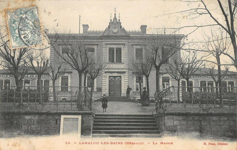 Carte postale ancienne Lamalou La Mairie