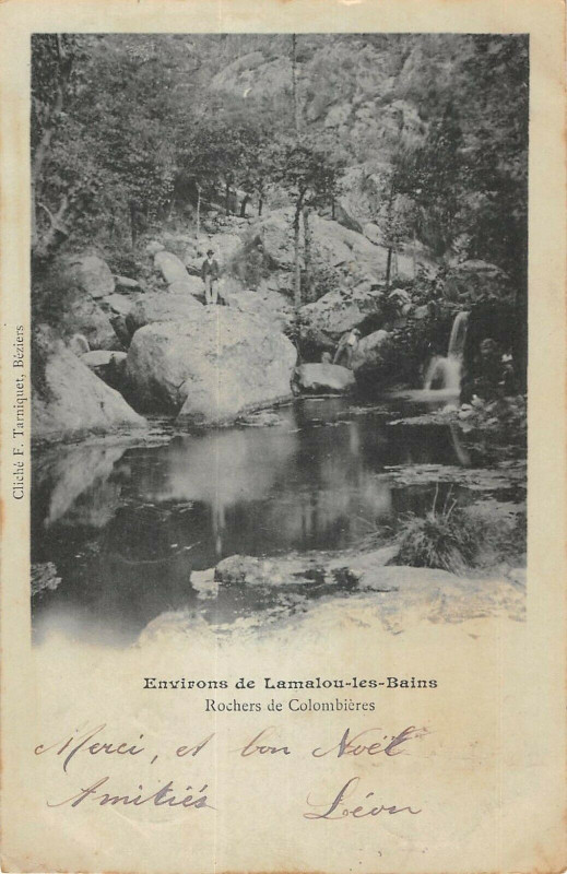 Carte postale ancienne Env.de Lamalou Rochers De Colombieres