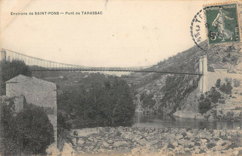 Carte postale ancienne Environs De Saint Pons Pont De Tarassac