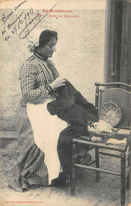 Carte postale ancienne Roussillon Type De Catalane à Llo