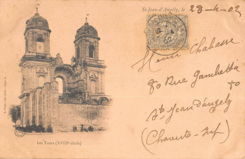 Carte postale ancienne Saint Jean D'Angely Les Tours