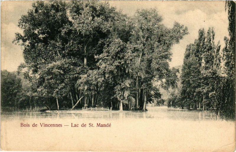 Carte postale ancienne Bois de Vincennes - Lac de Saint-Mandé à Saint-Mandé