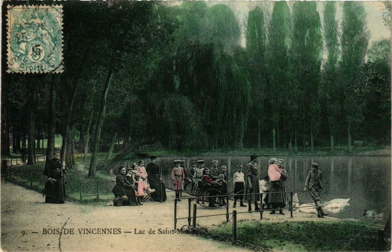 Carte postale ancienne Bois de Vincennes - Lac de Saint-Mandé à Saint-Mandé