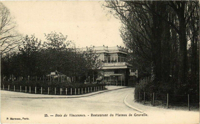 Carte postale ancienne Bois de Vincennes - Restaurant du Plateau de Gravelle à Paris 12e