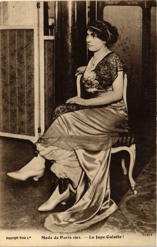 Carte postale ancienne Mode de Paris 1911 La Jupe-Culotte à Paris