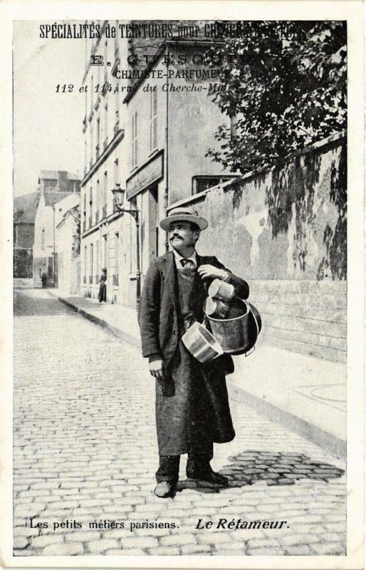 Carte postale ancienne Paris Les Petits métiers parisiens. Le Rétameur à Paris