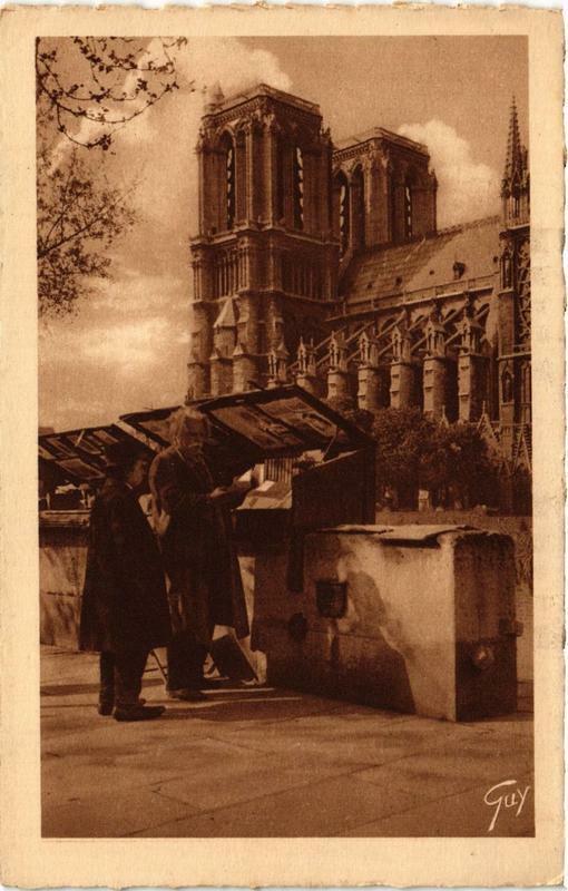 Carte postale ancienne Paris métiers. Bouquiniste à Paris