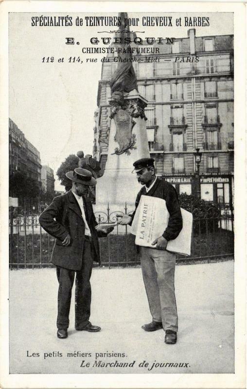 Carte postale ancienne Paris Les Petits métiers parisiens. Le Marchand de Journaux à Paris