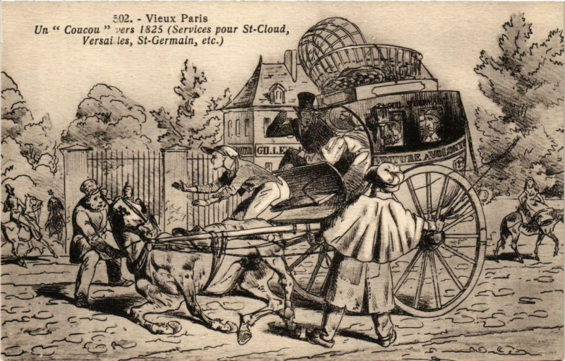 Carte postale ancienne Vieux Paris Un Coucou à Paris
