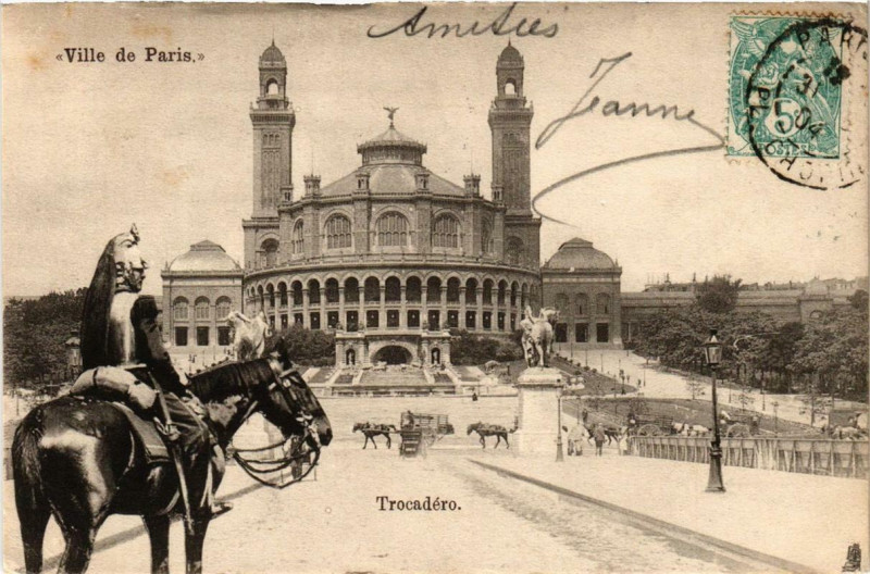 Carte postale ancienne Trocadéro à Paris 7e