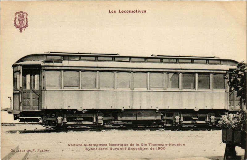Carte postale ancienne Paris Les Locomotives. Voiture automotrice électrique à Paris