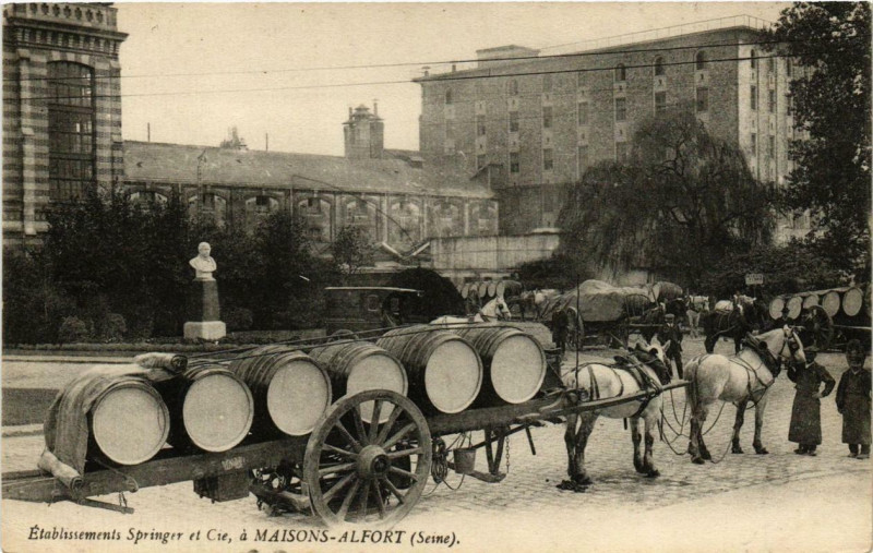 Carte postale ancienne Paris Transport Etabl. Springer et Cie Maisons-Alfort à Paris