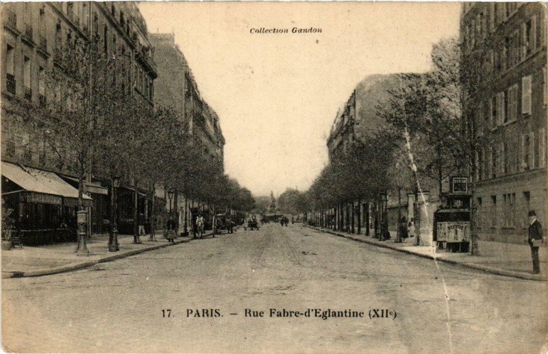 Carte postale ancienne Paris 12e Rue Fabre-d'Eglantine à Paris 12e