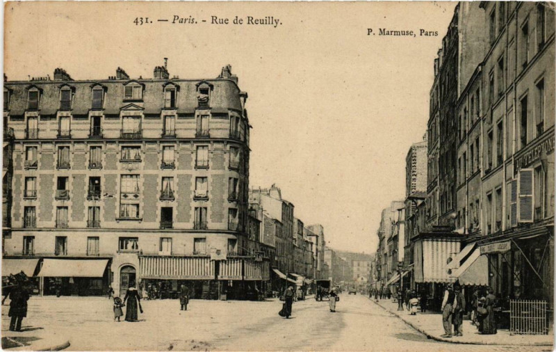 Carte postale ancienne Paris 12e Rue de Reuilly P. Marmuse à Paris 12e