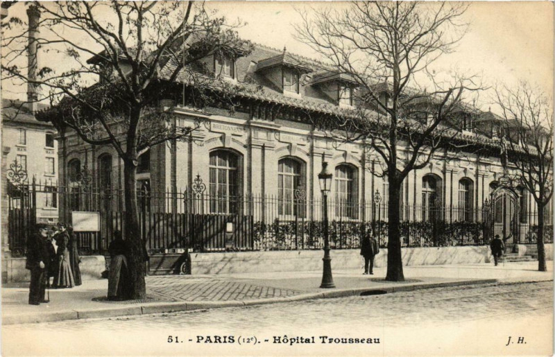 Carte postale ancienne Hôpital Trousseau à Paris 12e