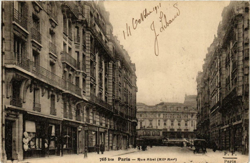 Carte postale ancienne Paris 12e Rue Abel F. Fleury à Paris 12e