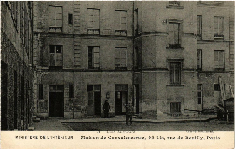 Carte postale ancienne Paris 12e Maison de Convalescence 99 rue de Reuilly. 3 à Paris 12e