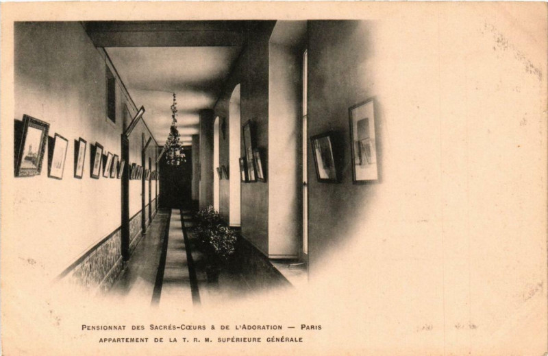 Carte postale ancienne Paris 12e Pensionnat des Sacrés-Coeurs de Adoration Apartement à Paris 12e