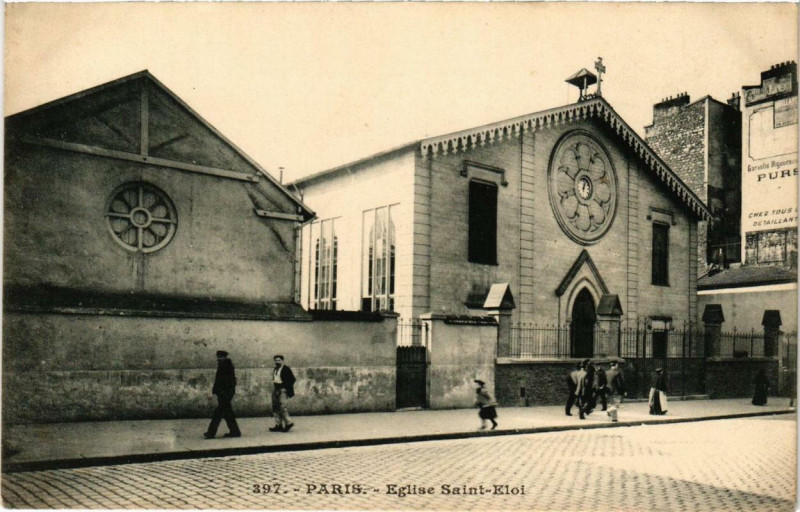 Carte postale ancienne Paris 12e Eglise Saint-Eloi à Paris 12e