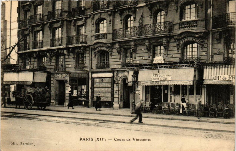 Carte postale ancienne Paris 12e Cours de Vincennes à Paris 12e