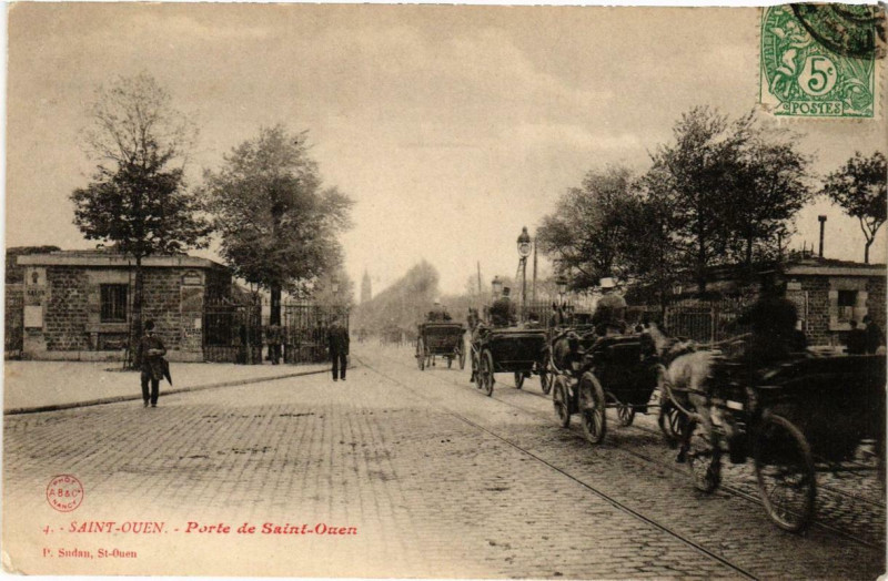 Carte postale ancienne Porte de Saint-Ouen à Paris 18e