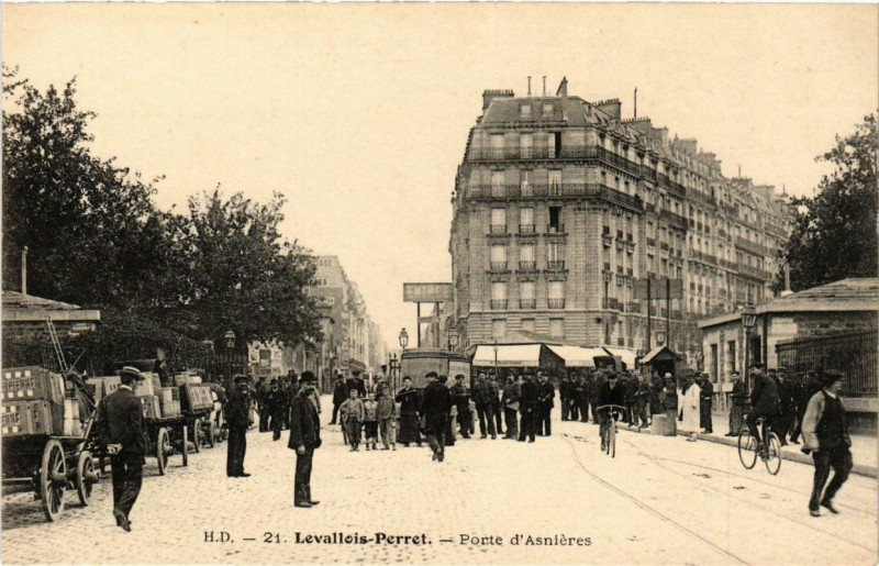 Carte postale ancienne Porte d'Asnières à Paris 17e