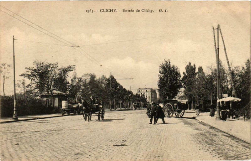 Carte postale ancienne Entrée de Clichy à Paris 17e