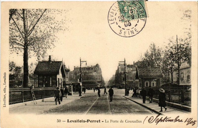 Carte postale ancienne La Porte de Courcelles à Paris 17e
