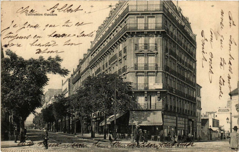 Carte postale ancienne Paris 12e Rues Michel-Bizot et de la Voute à Paris 12e