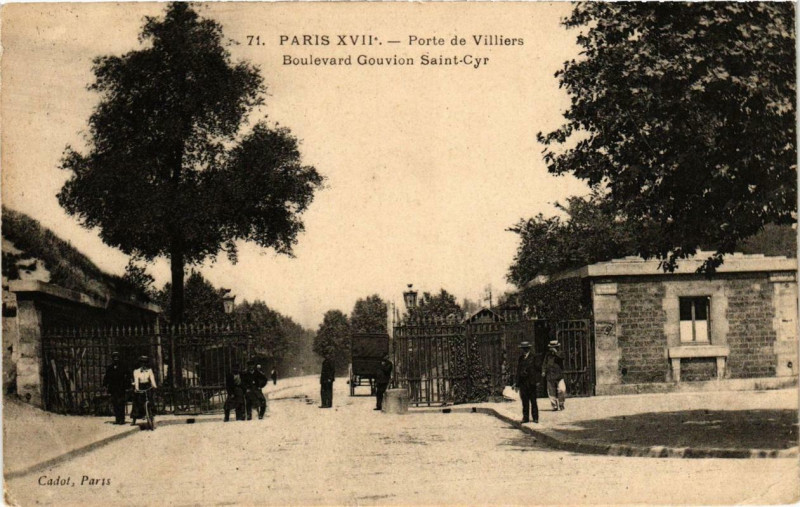 Carte postale ancienne Porte de Villiers - Boulevard Gouvion Saint-Cyr à Paris 17e